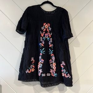 Black floral free people dress